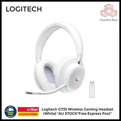 Logitech G735 Wireless Gaming Headset (White) *AU STOCK*Free Express Post* • $239