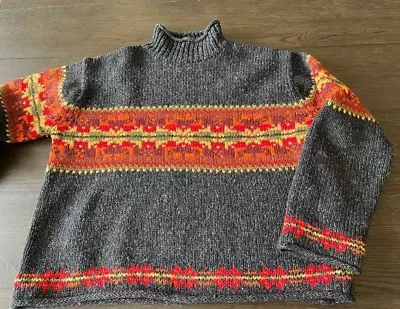 Abercrombie & Fitch Womens Small Wool Sweater Vintage Fair Isle (shv29C) • $27