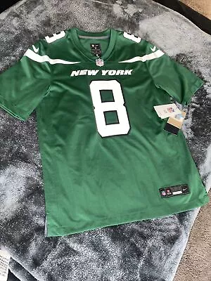 New York Jets Aaron Rodgers #8 Nike Green Official NFL Jersey Mens Size Medium • $48