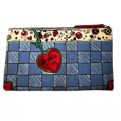 Brighton Bow W/ LOVE FROM ME TO YOU Canvas Zipper Pouch Bag 9”x5.5” • £19.30