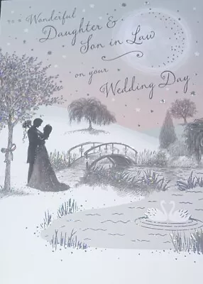 Daughter And Son In Law On Your Wedding Day Card Ex Large • £1.20