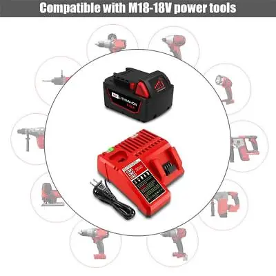 6.5AH For Milwaukee 18V 4.0Ah M18 Battery With Charger Kit 48-11-1840 • $66.99