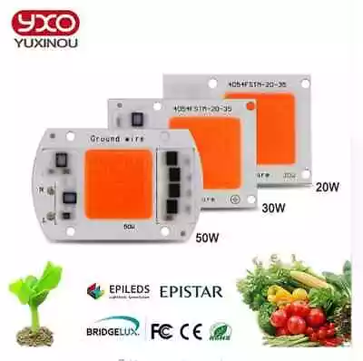 220V COB LED Grow Full Spectrum LED Diode Grow Lights For DIY 20W 30W 50W • $6.99