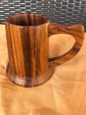 Vintage /Antique Wooden Cup Handmade Coffee Tea Beer Juice Milk Mug Drink 12 Oz • $7