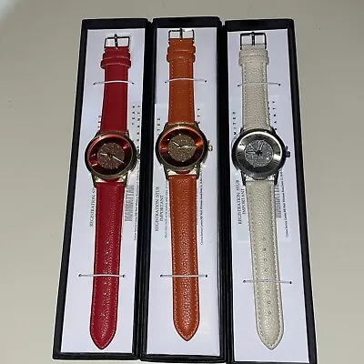 Lot Of 3 Manhattan By Croton Ladies Quarters Watches Red/Orange/White • $15