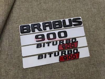 4pcs Glossy Back 900 BRABUS BITURBO Emblem Badge Sticker Set For Mercedes Benz • $79.99