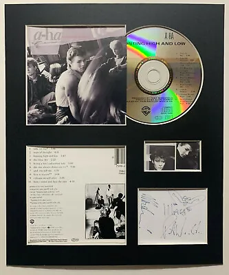 A-HA - Signed Autographed - HUNTING HIGH AND LOW - Album Display • £25