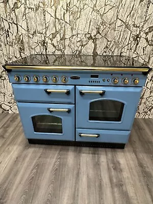 Rangemaster Classic 110 Range Cooker In Pastel Blue & Brass Full Electric REFC69 • £1490