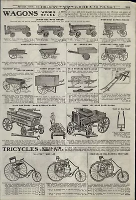 1920 PAPER AD Junior Wood Wagon Cart Victory Steel Coaster Tricycle Clipper Farm • $19.99