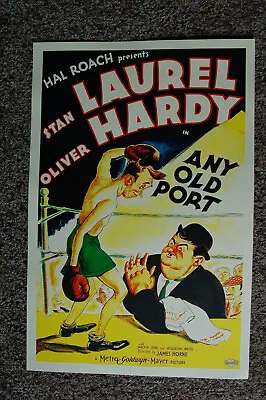 Laurel & Hardy Any Old Port  Lobby Card Movie Poster  • $6