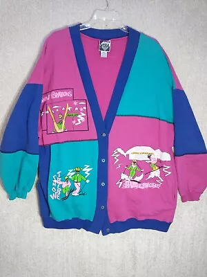 Justin Allen Xtra Womens Sz 40/20 Cardigan Skiing Sweater Colorful Long Sleeve • $31.99