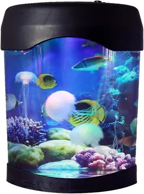 Jellyfish Lava Tank Aquarium Lamp Night Mood Light Color Changing Gift • £17.84