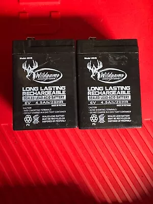 Lot Of 2 Genuine Wildgame EDrenaline Deer Feeder 6V Rechargeable Batteries #6VB • $28