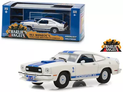 Greenlight 86516 1976 Ford Mustang Cobra II White  Charlie's Angels  1/43 • $32.99