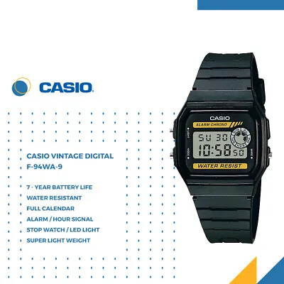  GENUINE Casio F94WA-9 Classic NEW Digital Sport Watch Mens Womens FREE SHIPPING • $25.99
