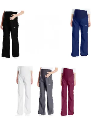 Cherokee Womens Scrubs Maternity Elastic Waist Pant 2092P PETITE NWT • £18.97