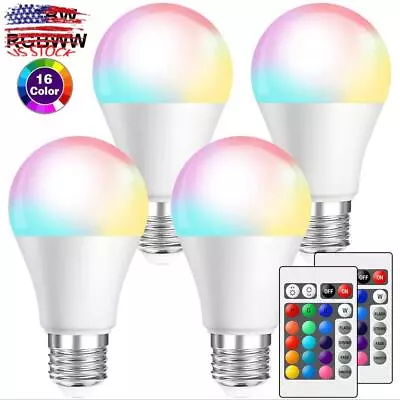 RGB RGBW E27 LED Bulb Light Color Changing Dimmable Remote Controller 5W 10W 15W • $10.29