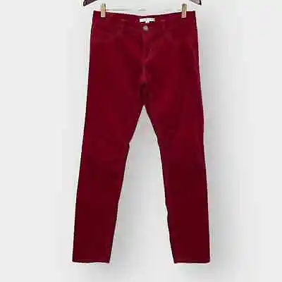 CAbi Womens NEW Corduroy Skinny Jeans Sz 4 Solid Cranberry Red 5 Pockets Cords  • $39