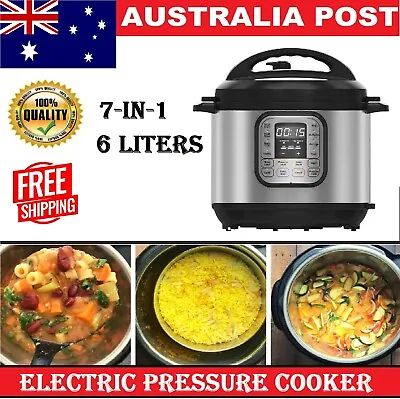 6L Electric Pressure Cooker For Slow Cooker Rice Cooker Steamer Programmable • $103.99