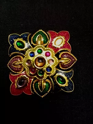 Joan Rivers Maltese Cross Multicolored Brooch • $5.80