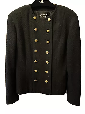 Chanel Black Tweed Boucle Short Jacket • £1680