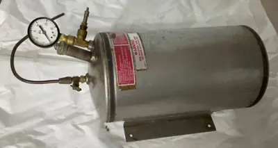Marine Alcohol Stove Fuel Tank 7  X 13  W Gauge And Air Hose Fitting. • $100