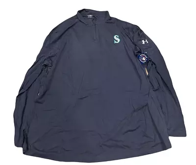 NWT New Seattle Mariners Under Armour Tri-Blend Logo Pullover Size 4XL Jacket • $49.95