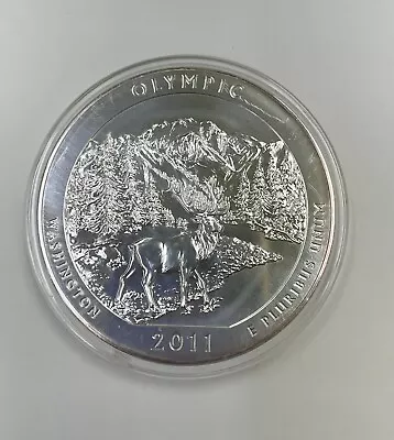 2011 America The Beautiful 5 Oz Silver Quarter Olympic Washington In Capsule • $199