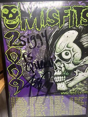 Misfits 2009 *SIGNED* Devilock Tour Poster Jerry Only Punk Hardcore 28x20 • $150