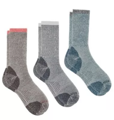 Eddie Bauer Men's Merino Wool Midweight Hiking Socks 3Pk Multicolor L/9-12 • $19.95