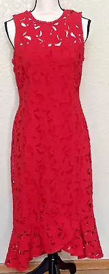 NWT SHOSHANNA / Anthropologie Red Dress Size 8 Cutouts $418 • $99