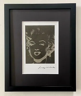 Andy Warhol | Marilyn Monroe Signed Vintage Print In 8 X10 Mat | Frame Ready • $99