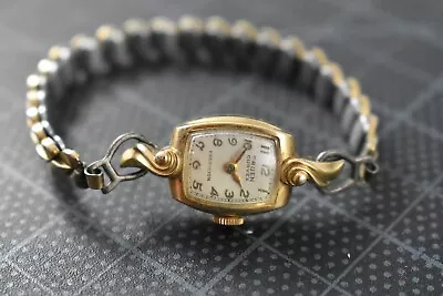 Vintage Gruen Curvex 10k Gold Filled Mechanic Lady Wrist Watch #c6 • $19.95