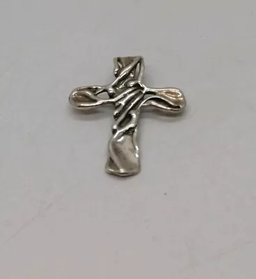 Beautiful Hagit Gorali Modernist Sterling Silver Cross Pendant 4.8 Grams  • $74.99