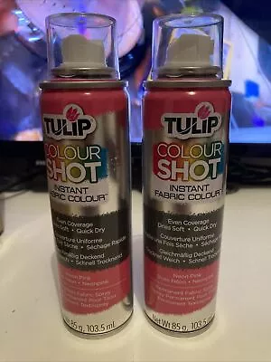 2 X Tulip Colour Shot Fabric Spray Paint 3oz 103.5ml Neon Pink 34293 Ink Dye • £7.79