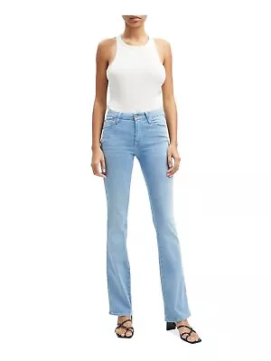 7 FOR ALL MANKIND Womens Light Blue Closure Form Fitting Straight Leg Jeans 24 • $26.99