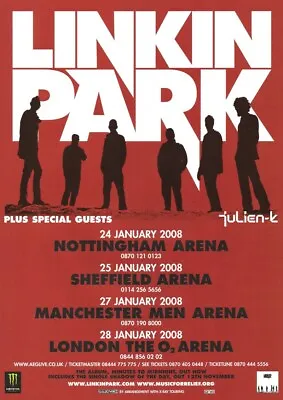 Linkin Park - UK Tour Dates 2008 - Full Size Magazine Advert • £5.99