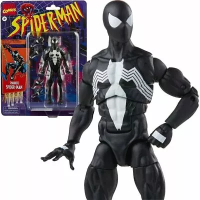 Figure Toy Spider-Man Marvel Legends Retro Series 6 Inch Symbiote Black Suit New • $26.99