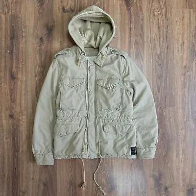 DENIM & SUPPLY RALPH LAUREN M65 PARKA HOODED Zip BEIGE COAT JACKET Men’s Small • $60