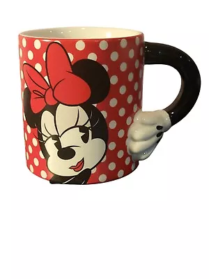 Disney Minnie Mouse Ceramic Coffee Mug 20 Oz Cup Red Black Polka Dots • $17.95