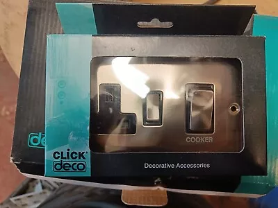 £8 • Buy Click Deco 45a Cooker Switch Unit With 13a Dp Colour Match Switch Socket...