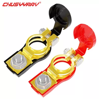 2x Car Battery Terminals Cable Ends Connector Clamp Negative Positive For Marine • $14.57