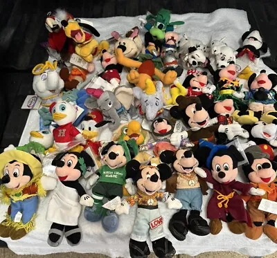 WOW ~ Disney Store Club Mini Bean Bag Plush Lot Of 46 Minnie Mickey Goody NWT • $199.95