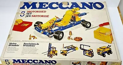 £90 • Buy Meccano Motorised Construction Set 5 With Instructions And Sticker Sheets V.G.C.