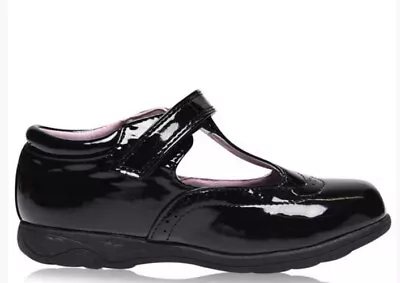 Miss Fiori Tara T Bar School Shoes Girls Black Size UK 10 #REF10 • £14.99