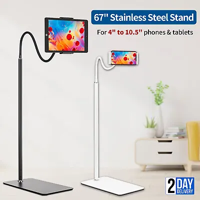 Tablet Tripod Floor Stand Phone Adjustable Gooseneck For 4-10.5  IPad IPhone • £15.59