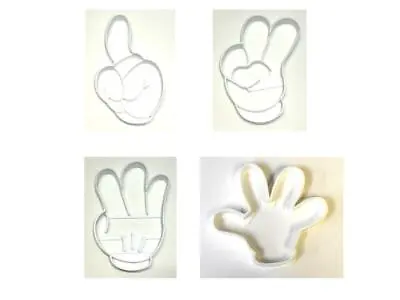 Mickey Minnie Mouse Counting Glove Hands One 1 Two 2 Cookie Cutter Usa Pr1334 • $9.99