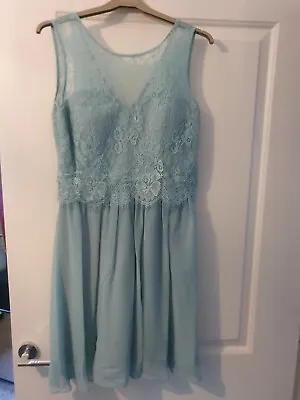 Showcase By Dorothy Perkins Prom Party Bridesmaid Cruise Mint Aqua Dress Size 8 • £9.99