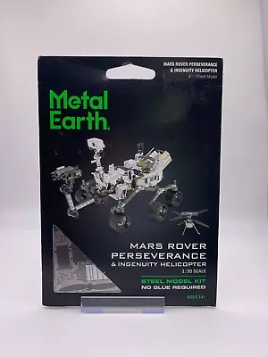 Fascinations Metal Earth Mars Rover Perseverance Ingenuity Helicopter Model Kit • $25