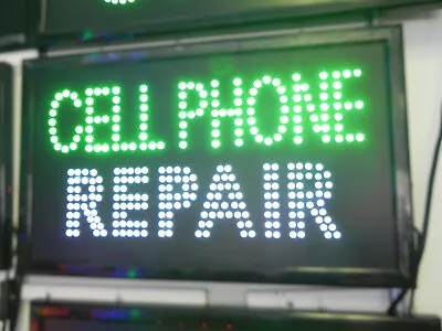 LED Cell Phone Repair Sign For Business Displays | Electronic Light Up Sign • $70